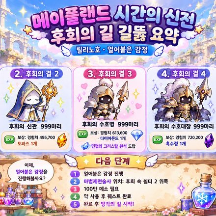 메이플랜드 후회의 길 공략 안내서